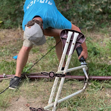 RID-ICK crew member dismantling an item for removal