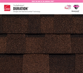 TruDefinition® Duration® Brownwood shingle texture