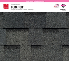 TruDefinition® Duration® Estate Gray shingle texture