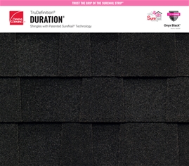 TruDefinition® Duration® Onyx Black shingle texture