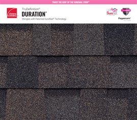 TruDefinition® Duration® Peppercorn shingle texture