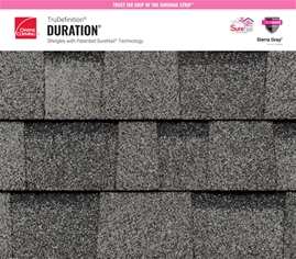 TruDefinition® Duration® Sierra Gray shingle texture