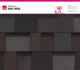 Duration® Designer Gray Tweed shingle texture